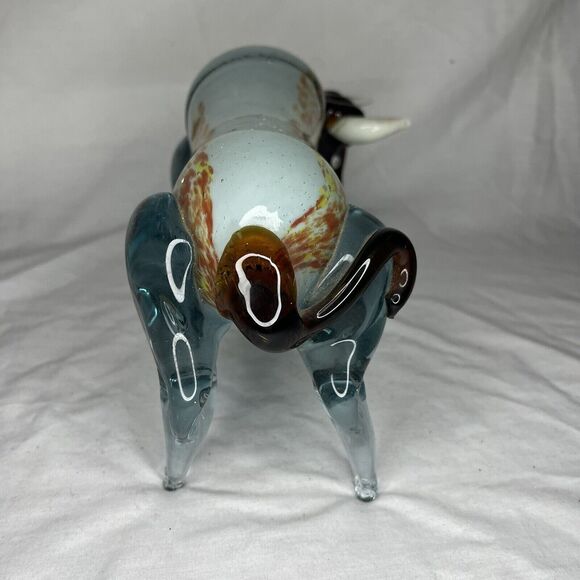 Handblown Glass Bull With Horns Glass Art Murano or Murano-Style Vintage - Picture 3 of 7
